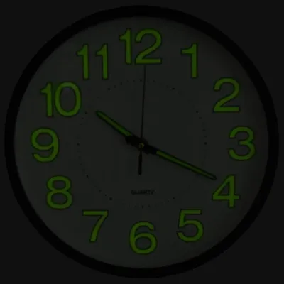 Produktbild von vidaXL Leuchtende Wanduhr Schwarz 30 cm