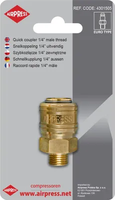 Produktbild von Airpress Schnellkupplung Euro 1/4" Außengewinde