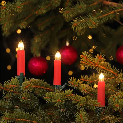Produktbild von NARVA Weihnachtsbaum Beleuchtung Kerzen Lichterkette 20 Kerzen innen warmweiß Strombetrieben