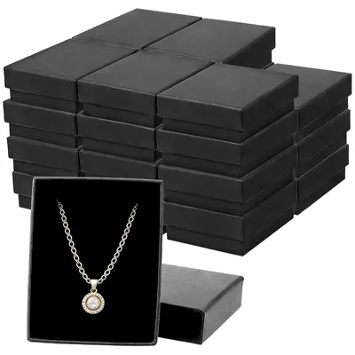 Produktbild von Set aus 24 Geschenkboxen für Schmuck in Schwarz