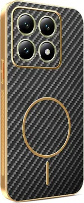 Produktbild von MagSafe Hülle für Xiaomi 14T - Phonesta Luxury Carbon Fiber Back Cover - Schwarz