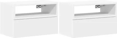 Obrázok produktu pre Nástenné nočné stolíky 2 ks biele 45x26x28,5 cm