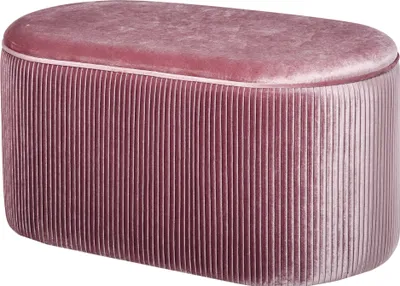 Produktbild von HOMCOM Sitzbank Polsterbank mit Stauraum Truhenbank für Wohnzimmer französische Stil Samt elegant Rosa 81 x 40 x 41 cm