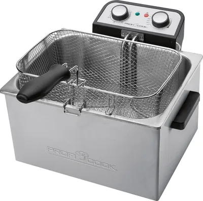 Zdjęcie produktu dla ProfiCook PC-FR 1038, Frytkownica, 5 l, 5 l, 130 °C, 190 °C, Podwójny