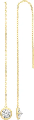 Produktbild von Elegante 9 Karat (375) Gold Damen - Durchzieher Ohrringe mit Zirkonia - 56mm*6mm; TRS26448