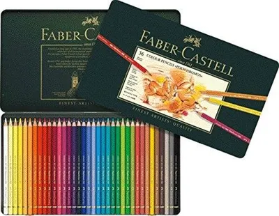 Zdjęcie produktu dla Kredki artystyczne polychromos 36 sztuk metalowe etui do rysowania