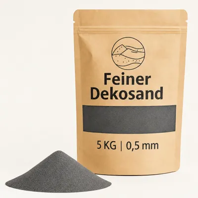 Productafbeelding van Deko-Sand, antracietkleurig, 5 kg, geschikt voor vazen, glazen en decoratieve versieringen