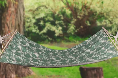 Produktbild von Hängematte HAWAII Desgin 4 Hängeliege Hängeliegen Hängemattenschaukel Stabhängematte Lazy Swing