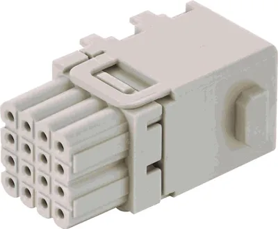 Produktbild von HARTING Han Domino HD Modul cube, kleiner Tab Buchseneinsatz (F) Crimpanschluss, 16-polig 32V, 4A - 1 Stück