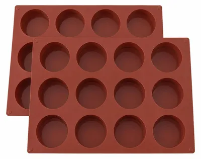 Imagen del producto de Juego de 2 moldes de silicona con 12 cavidades