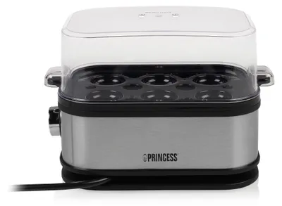Immagine prodotto di Princess 01.262046.01.001 Eierkocher 6 Eier 400 W Schwarz - Silber (01.262046.01.001)