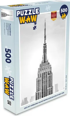 Obrázok produktu pre MuchoWow® Puzzle 500 ks Sivobiely obrázok Empire State Building v New Yorku