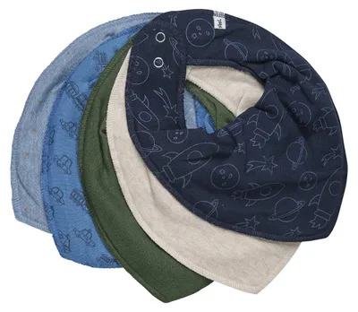 Produktbild von Set aus 5 Bandana-Lätzchen für Babys