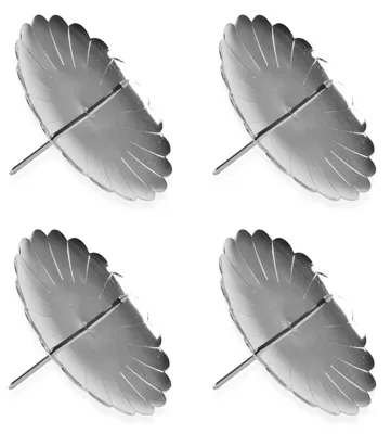 Produktbild von Adventskranz Adventskerzenhalter 4 Stück Ø 75 mm 10717 | Silber