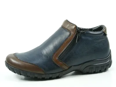 Produktbild von Rieker L4659-25 Schuhe Damen Stiefeletten Warmfutter extra weit , Größe:41 EU, Farbe:Blau