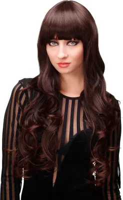 Produktbild von WIG ME UP Perücke Dunkelbraun Pony Lang H9101-2T33