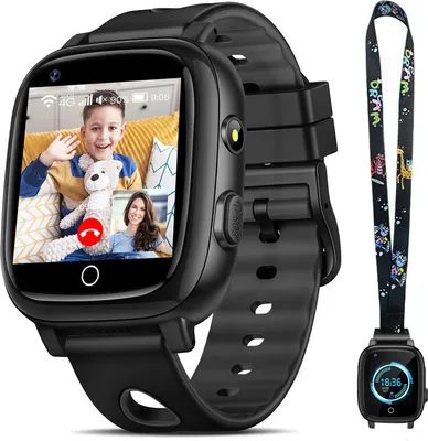 Produktbild von 4G Smartwatch Kinder mit GPS und Telefonfunktion, IP68 Wasserdichter, Fitness Aktivitäts Tracker, 1.3" HD Touchscreen Zoll, Videoanrufen, Schulmodus