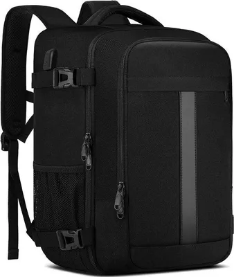 Produktbild von Reiserucksack - Airbag Rucksack - Fliegen mit Luftfahrt - Integriertes USB Gate - 40x30x20 cm - Schwarz