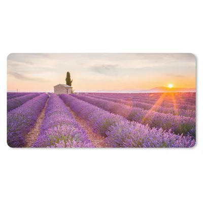 Produktbild von MuchoWow® Mauspad Mousepad Lavendel - Sonnenuntergang - Blumen - Lila 60x30 cm - Mousepads - Maus Mat - Pad - Mausunterlage - Nachhaltig