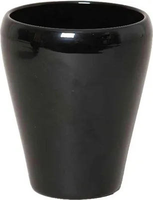 Produktbild von INNA-Glas Keramik Orchideentopf, Ø14cm, 17cm, schwarz - Blumentopf/Orchideen Übertopf