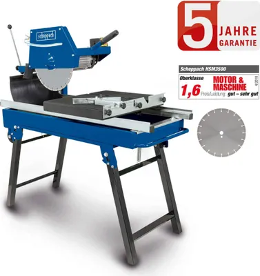 Produktbild von Scheppach Steintrennmaschine Fliesenschneider HSM3500 + 2. Diamanttrennscheibe