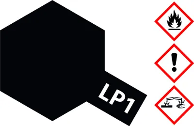 Produktbild von LP-1 Schwarz glänzend 10ml Kunstharzfarben