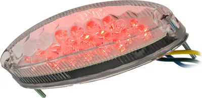 Produktbild von Universal Motorrad LED Mini Rücklicht NUMBER1, klares Glas,ohne Nummernschildbeleuchtung
