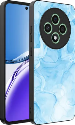Produktbild von Smartphonica Telefon Fall geeignet für Oppo Reno 12F mit Marmor-Druck - TPU zurück Abdeckung Fall Marmor-Design - Hellblau