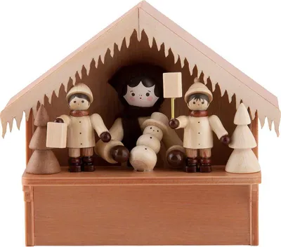 Produktbild von Weihnachtsmarktbude Marktstand Laternenkinder mit Thiel-Figur (8cm) von Romy Thiel