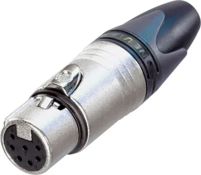 Obrázok produktu pre Neutrik NC7FXX, XLR, Hliník, Čierna, Striebro/nikel, IP40, 1 mm², 1500 V