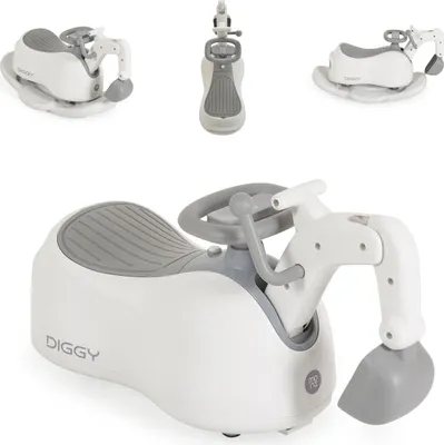 Produktbild von Moni Töpfchen 4 in 1 Diggy Bagger, Rutscher, Schaukelspielzeug, Licht, Musik weiß
