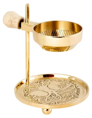 Produktbild von Höhenverstellbares Räucherstövchen 11 cm Gold für Weihrauch