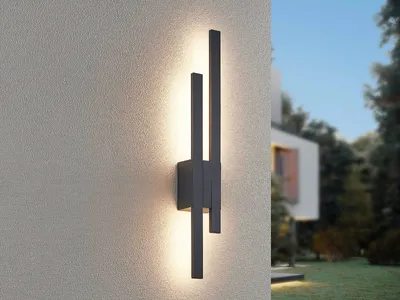 Produktbild von Trio Leuchten - Design Außen Wandleuchte dunkelgrau inkl. LED 2-flammig IP54 - Izabela I Außenbeleuchtung - Aluminium Länglich - I (nicht austauschbare) LED