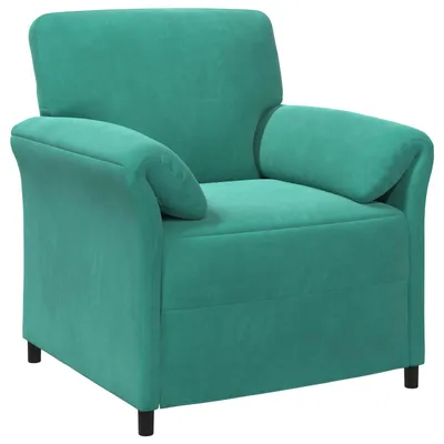 Zdjęcie produktu dla vidaXL Sofa jednoosobowa turkusowa 88 x 83 x 95 cm aksamit