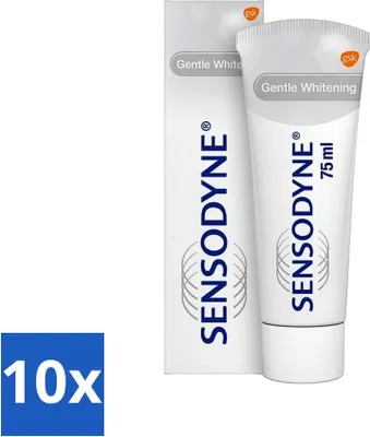 Imagen del producto de Sensodyne, pasta dental – Blanqueamiento suave – Para dientes sensibles – 75 ml - Paquete económico - 10 unidades