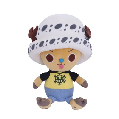 A stuffed toy of the character Tony Tony Chopper from One Piece, sitting and facing forward.