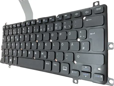 Zdjęcie produktu dla Czarny - klawiatura GERMAN bez ramki Kompatybilna z P/N: PK130S81A07