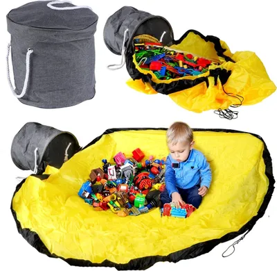 Produktbild von Spielzeug-Aufbewahrungskorb + große Spielmatte für Kinder