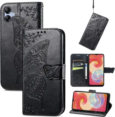 Produktbild von König Design Hülle kompatibel mit Kunstleder Handyhülle - Handy Case Schwarz