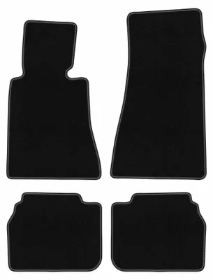 Produktbild von Velours-Fußmatten für BMW 7 E32 1986-1994 (Limousine) – 4-tlg, Schwarz, passgenau – Wielganizator BASIC