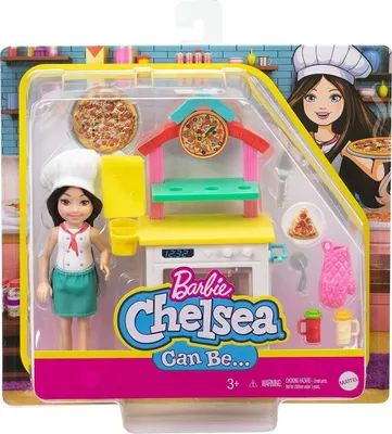Produktbild von Mattel GTN63 - Barbie - Chelsea can be... - Spielset, Puppe mit Zubehör, Pizzabäckerin