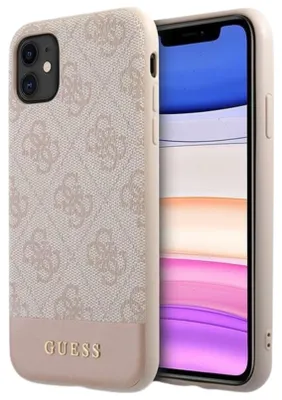Immagine prodotto di Guess Guhcn61G4Glpi Iphone 11 / Xr 6,1Różowy/Rosa Custodia rigida 4G Stripe Collection