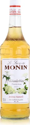 Produktbild von Monin Sirup Holunderblüte 1 Liter - Cocktails Milchshakes Kaffeesirup (1er Pack)