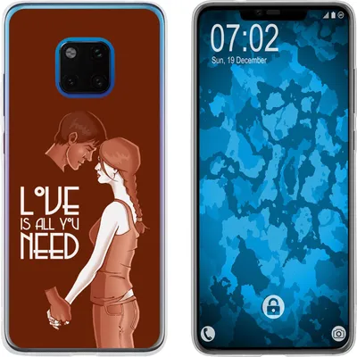Produktbild von PhoneNatic Case kompatibel mit Huawei Mate 20 Pro Silikon-Hülle in Love Beziehung M3