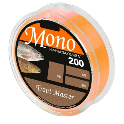 Produktbild von Trout Master Hi-Vis Mono Orange - 200m Forellenschnur, Durchmesser/Tragkraft:0.16mm / 2.8KG
