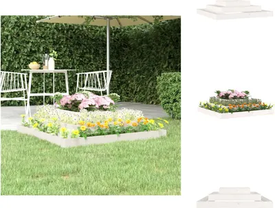 Image de vidaXL Bac à plantes blanc 110x110x27 cm Pin massif - Pots de fleurs & Jardinières