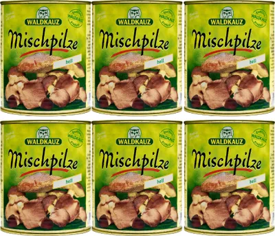 Produktbild von Food-United MISCHPILZE Hell 6 Dosen Füllm 800g ATG 455g aromatisch