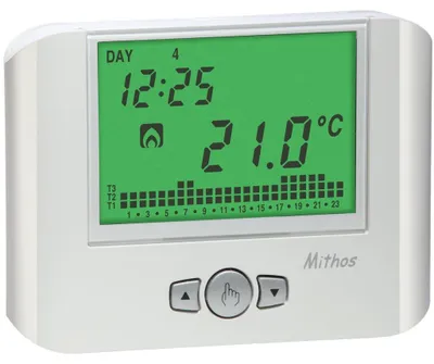 Produktbild von VEMER VE766800 MITHOS - Digital Heizungsthermostat, Raumthermostat mit Wochenprogrammierung, Stromversorgung 230V, Weiß