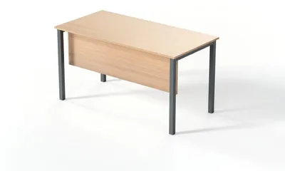 Productafbeelding van Bureau zonder lades, beige, modern design, metalen frame