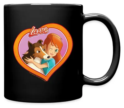 Produktbild von Spreadshirt Lassie Ein Herz Und Eine Seele Tasse Einfarbig, One size, Schwarz